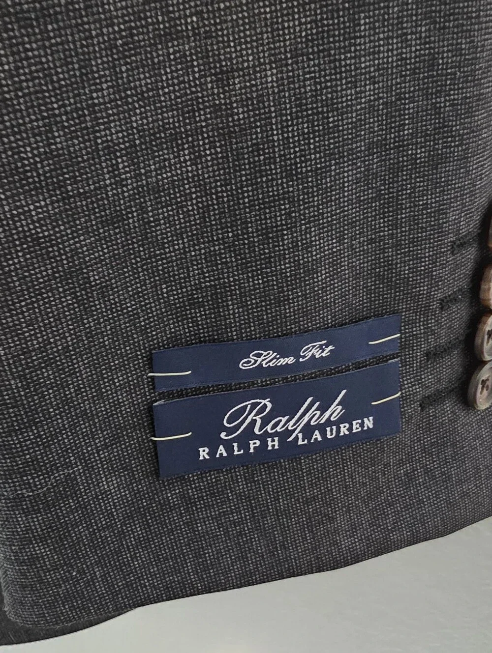 NWT Ralph Lauren Men's Slim Fit Wool Suit Blazer Gray Jacket Size 42 Long